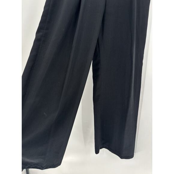 Marithe Francois Girbaud Pants Womens Large Black Silk Button Pockets Pleated - Picture 6 of 13